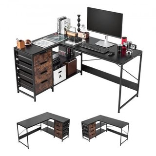 L-Shaped Computer Desk, 1.5m Reversible Corner Gaming Desk