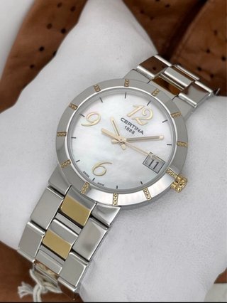 Certina Lujo Mujer Oro y Plata