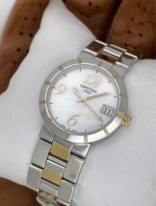 Certina Lujo Mujer Oro y Plata