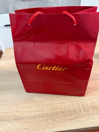Scatola di Gioielleria Rossa e Dorata Cartier