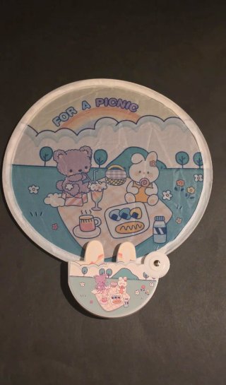 Abanico Plegable Diseño Dibujos Picnic
