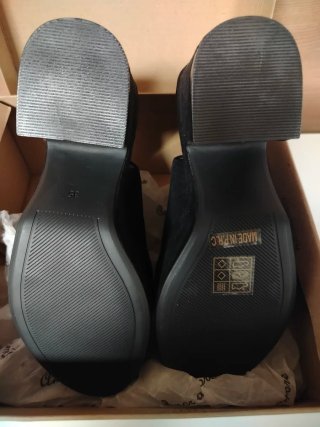 Sandalias negras tacón plataforma terciopelo