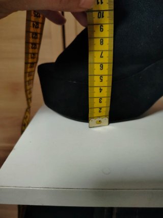 Sandalias negras tacón plataforma terciopelo