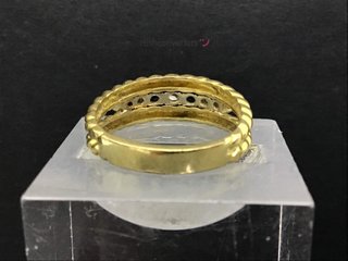 anillo oro 18k con piedra con diamante,zafiro