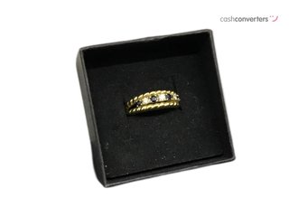anillo oro 18k con piedra con diamante,zafiro