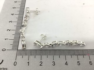 pendientes plata 925mm con piedra con circonita