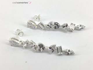 pendientes plata 925mm con piedra con circonita