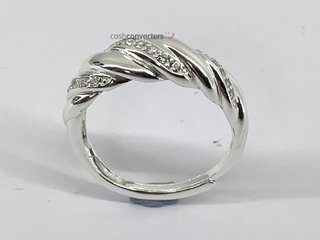anillo plata 925mm con piedra con circonita
