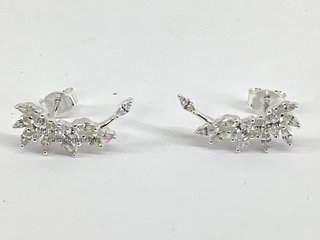 pendientes plata 925mm con piedra con circonita