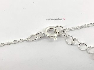 cadena plata 925mm con piedra con circonita 19cm