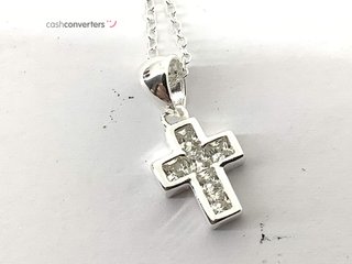 cadena plata 925mm con piedra con circonita 19cm