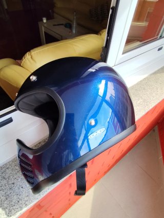 Casco DMD Seventy Five Azul metalflake
