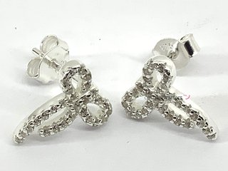pendientes plata 925mm con piedra con circonita