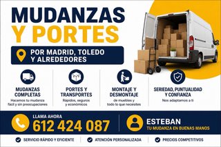 Portes y mudanzas por madrid y toledo y alrededore