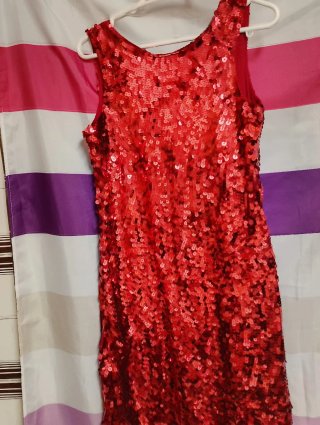 Vestido lentejuelas rosa talla M