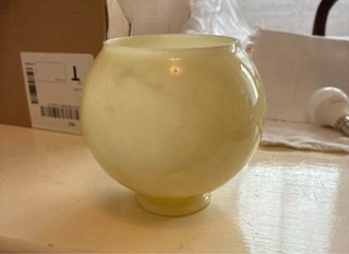 Lampada vintage vetro e peltro