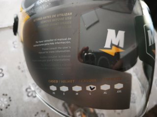 Casco Moto Jet MITT Amarillo y Gris