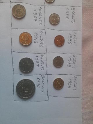 11 monete Singapore diverse annate