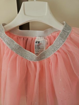 Gonna H&M bambina rosa tulle glitter