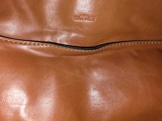 Bolso de piel marrón cuero genuino
