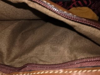 Bolso de piel marrón cuero genuino