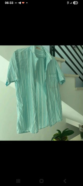 Camicia uomo maniche corte righe