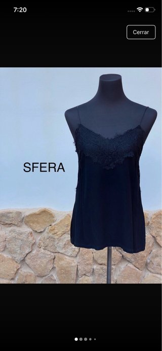 Camiseta Sfera encaje negro