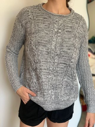Jersey trenzado gris