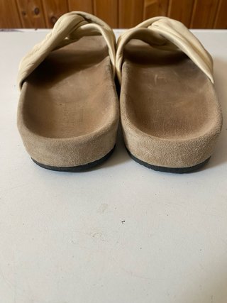 Sandali donna pelle e gomma beige