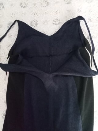 Copricostume abito lungo nero blu bianco