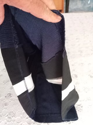 Copricostume abito lungo nero blu bianco