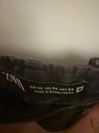 Zara Jeans Cargo Neri Uomo