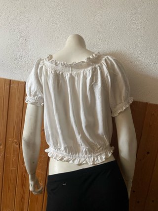 Camicetta H&M bianca in lino e viscosa