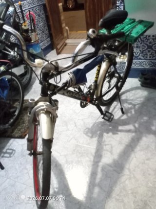 Bicicleta con cesta para compras