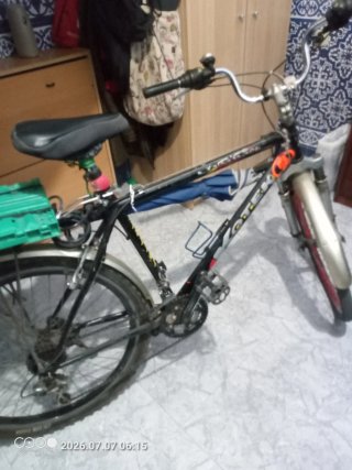 Bicicleta con cesta para compras