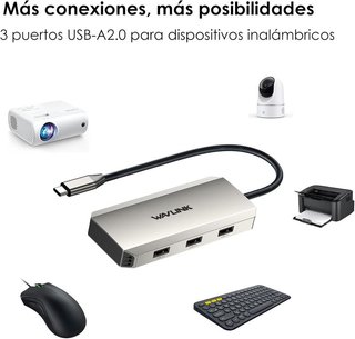 WAVLINK Estación acoplamiento triple pantalla 4K