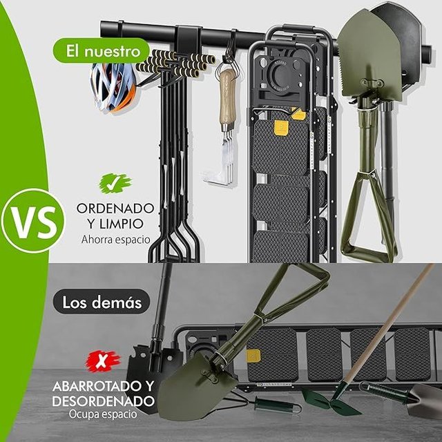 Mimoke Juego 2 soportes para herramientas jardín