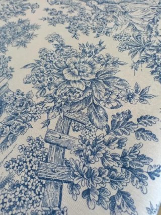 Retal 2 x1,40 Tuile de Jouy en loneta estampada
