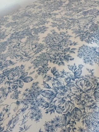 Retal 2 x1,40 Tuile de Jouy en loneta estampada