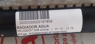 RADIADOR AGUA PEUGEOT 208 Active