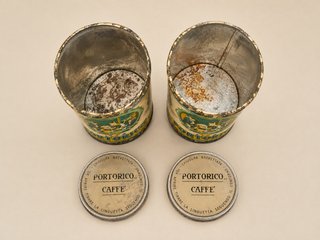 Coppia scatole Portorico Caffé vintage 1950/60