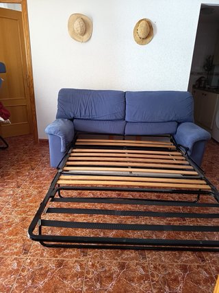 Sofá Cama Azul Tela en oropesa del mar