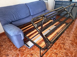 Sofá Cama Azul Tela en oropesa del mar