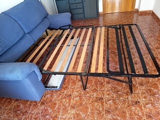 Sofá Cama Azul Tela en oropesa del mar