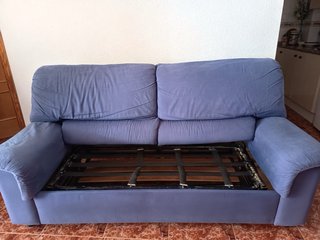 Sofá Cama Azul Tela en oropesa del mar