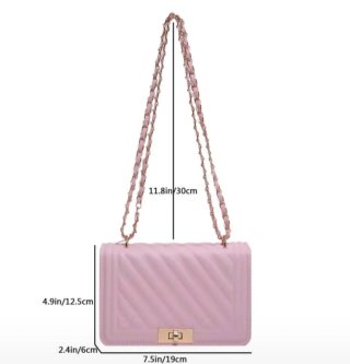 Bolso rosa acolchado