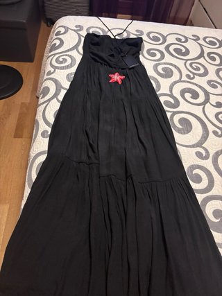 Vestido largo negro Carmen Horneros