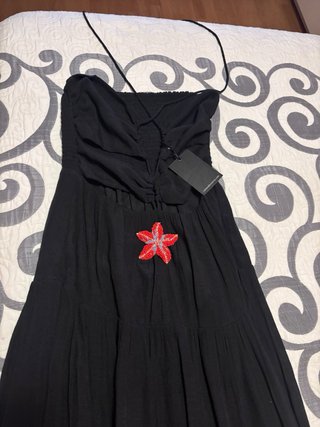 Vestido largo negro Carmen Horneros