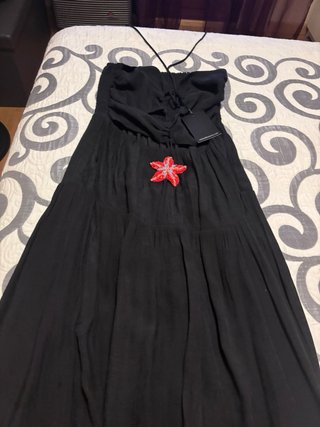 Vestido largo negro Carmen Horneros