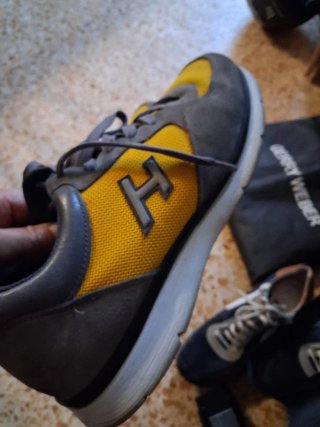 Scarpe Hogan grigie/gialle taglia 42